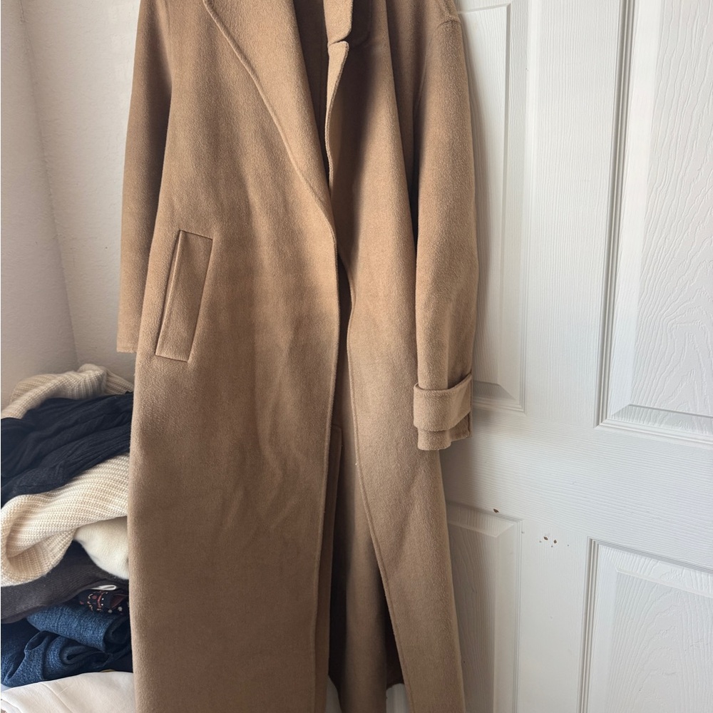 Zara Camel Wool Coat XS - Picture 2 of 4